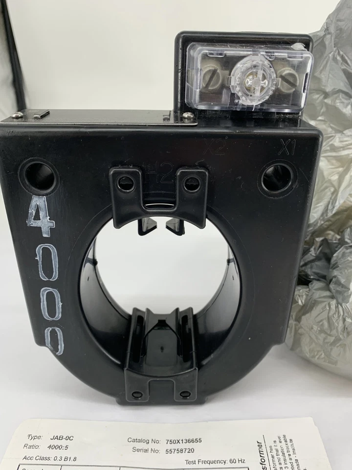 GE ITI 750X136655 Instrument Transformer CT Indoor Model JAB-0C Ratio 4000:5A - Image 4 of 4