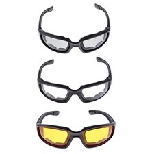 Motorbike Goggles 3pcs with Foam Pad Inside Water/Wind-resistant Glasses for