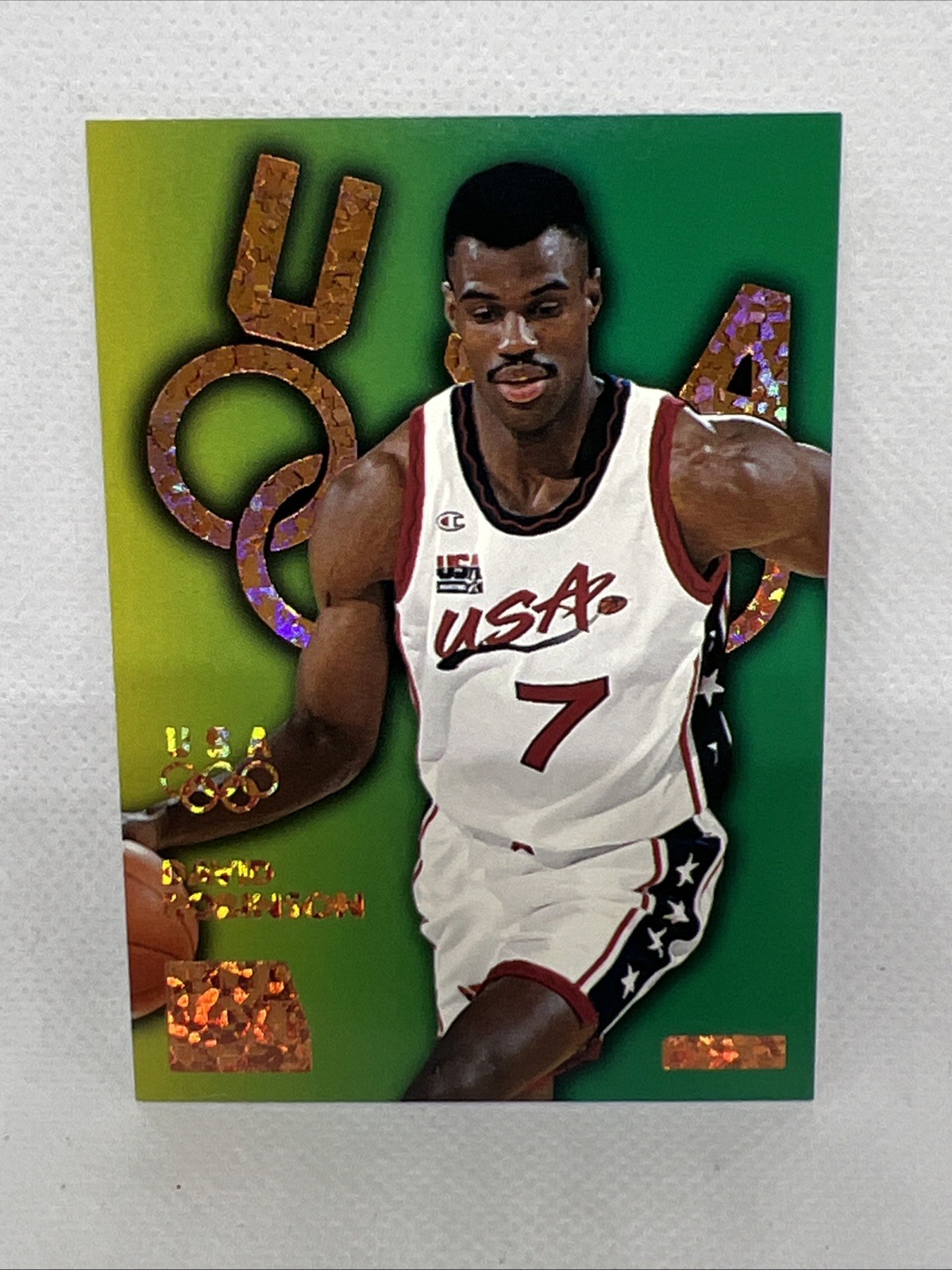 1996 SkyBox USA #B8 David Robinson Bronze Sparkle