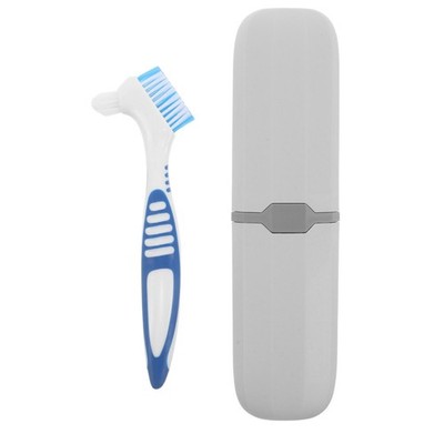  Denture Brush with Case Retainer Cleaning Brushes Cover Container