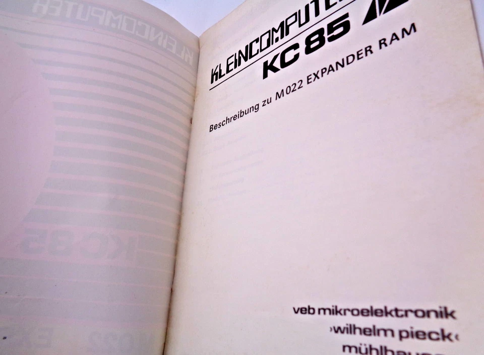 ROBOTRON KC85 -- EXPANDER RAM M022 (VEB - MANUAL) #2DE - Bild 2 von 4