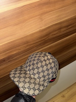 Gucci Original GG Canvas Baseballmütze Web Beige/Blau