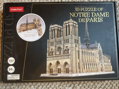 CubicFun 3D Puzzle Notre Dame de Paris Cathedral 293 Pieces New Missing 4
