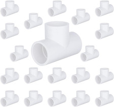 1/2-Inch 3 Way Tee PVC Fittings, Furniture Grade Pipe Connector Elbow, for All D