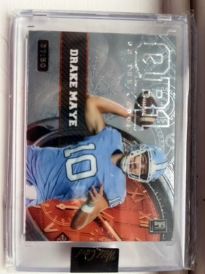 2023 Drake Maye Leaf QB1 On The Clock Purple RC OCW-DM1 #37/50