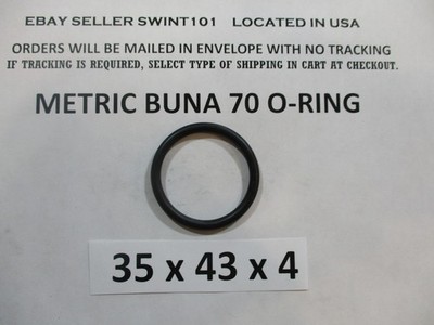 35mm ID x 43mm OD x 4mm thick O-ring.  Buna-70.     Quan 1.