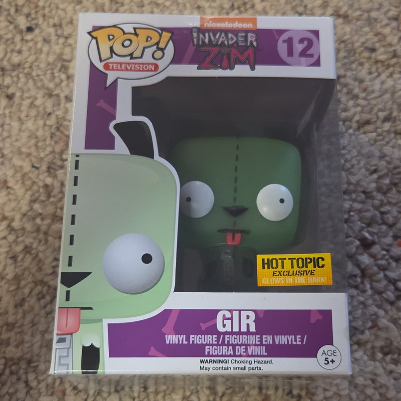 Funko Pop! Television Invader Zim GIR #12 Hot Topic Exclusive Glow Vinyl