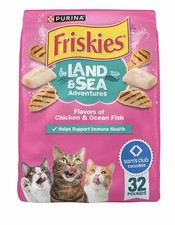 Friskies Land & Sea Cat Food 32 lb Chicken & Ocean Fish Adult Dry Formula 1.21 per pound