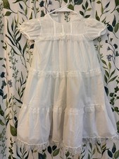Made in USA  9 month ALEXIS Baby Girl Christening Dress White Lace