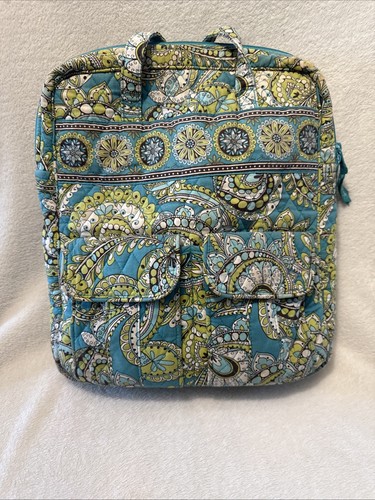 Vera Bradley Essence Tote Bag Shoulder Bag Peacock Blue & Green Purse - Picture 2 of 11