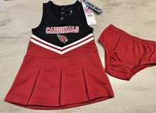 NFL Arizona Cardinals Infant Girl's Cheer Set in Red and Black, 12 Months