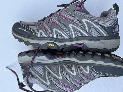 Scarpe da trekking Eddie Bauer Lukla basse grigie bacche impermeabili Vibram da donna taglia 7,5 - Foto 4 di 8