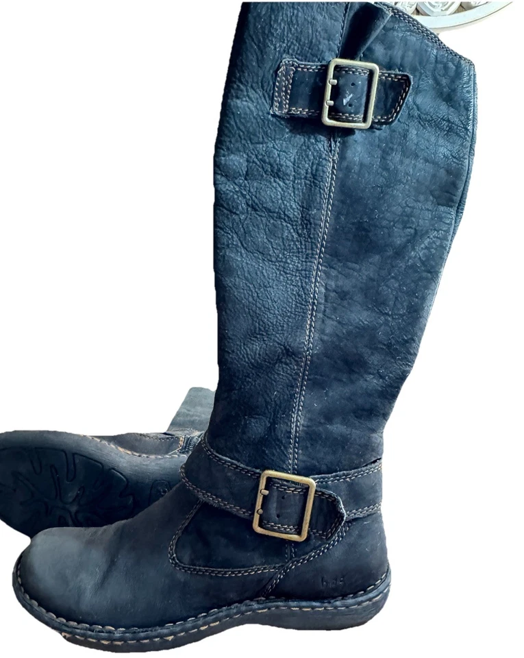 Børn b.ø.c. Botas altas "Austin" muy suaves y cómodas talla 7 negras envejecidas Foto 4 de 4