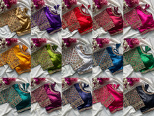 Saree Blouse Readymade Designer Sari Choli Indian Party Wear Bollywood Dress