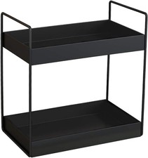 2 Tier Bathroom Counter Organizer Vanity Storage Shelf Black
