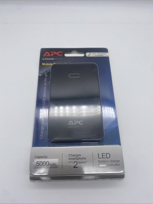 APC by Schneider Electric Mobile Power Pack 5000mAH 2 USB Ports Charges Smart