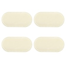 4Pcs Wooden Basket Bottom,4.92x9.84" Oval Blank Natural Wood Base Crochet Basket