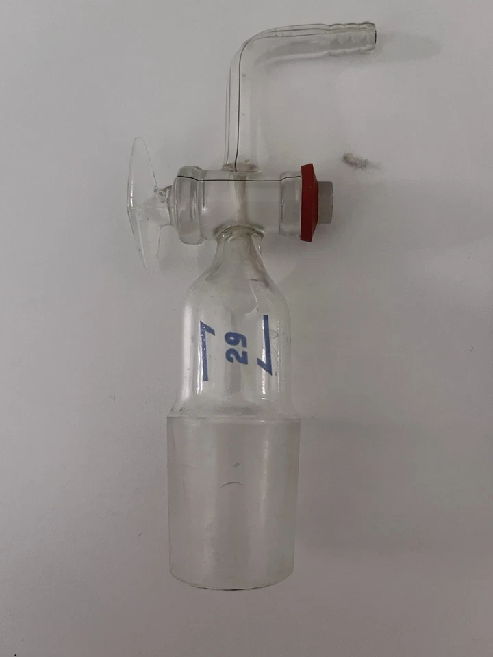 Vakuum Exsikkator  DM30 30 cm Labor mit Glasknopfdeckel, Keramikeinsatz und Hahn - Bild 2 von 4