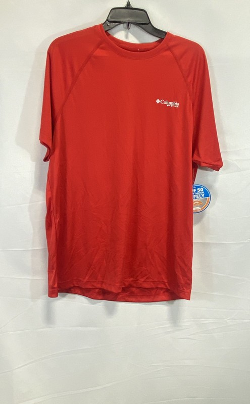 Columbia Men's Red PFG Omni-Shade UPF 50 Short Sleeve Shirt Sz M NWT