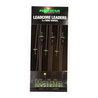 Korda Leadcore Leaders Lead Clip Ring Swivel Weed/Silt 3Stk 1M Karpfenangeln