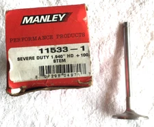 MANLEY  SEVERE DUTY EX  VALVE  #11533-1   BBC   1.940  X  3/8  X  + .100