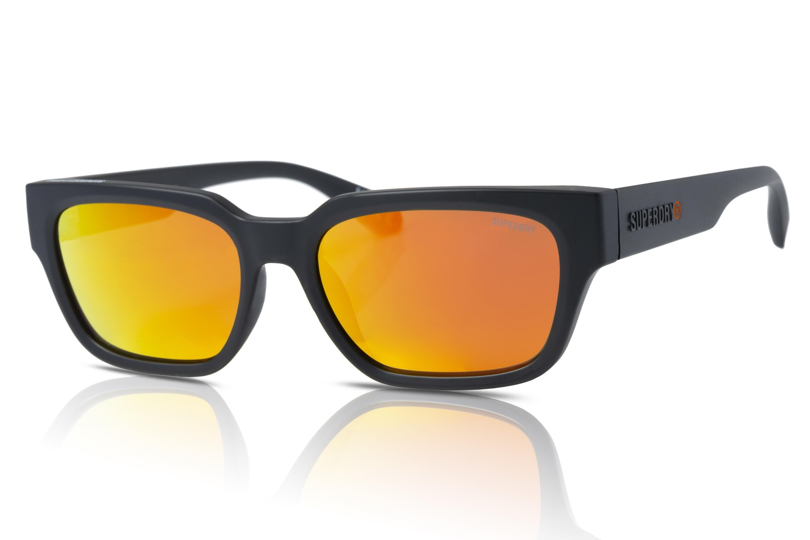 Superdry Sunglasses Men's SDS-5004 104 Matte Black/Orange Mirror