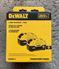 DEWALT 20V MAX 6Ah Lithium-Ion Battery 2-Pack Yellow DCB206-2
