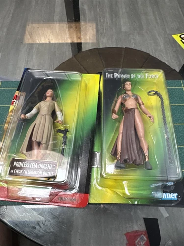 Star Wars Power of  Force Princess Leia Jabba's Slave Prisoner Ewok Outfit Lot