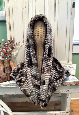 Spirithoods Snake Viper Cobra Slytherin Shawl Cape Cloak Festival Hat Faux Fur