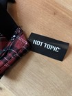 Hot Topic Red Black SKULL Tartan Plaid HALTER SWIM Top NWT Punk L Underwire Goth — photo 4