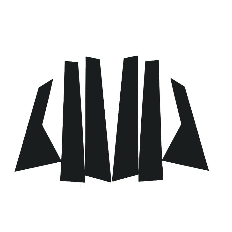 Cubiertas de ventana de puerta postes de pilar negros brillantes para Hyundai Azera 2012-2015 6 piezas Foto 2 de 4