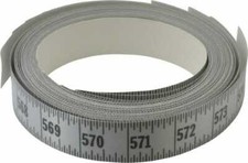 Made in USA 48 Ft. Long x 1 Inch Wide, 1/16 Inch Graduation, Silver, Mylar Ad...