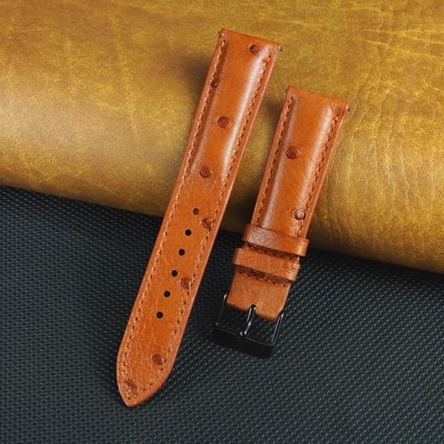Real Ostrich Leather Watch Band Men Classic Ostrich Watch Strap Quick Release - Picture 18 of 49