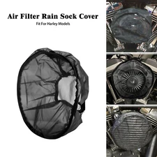 Air Filter Cleaner Rain Sock Cover Fit For Harley Touring Softail Dyna Breakout