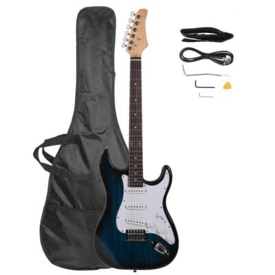Full Size Basswood Electric Guitar+Strap+Cord+Gigbag Beginner  Christmas Gift