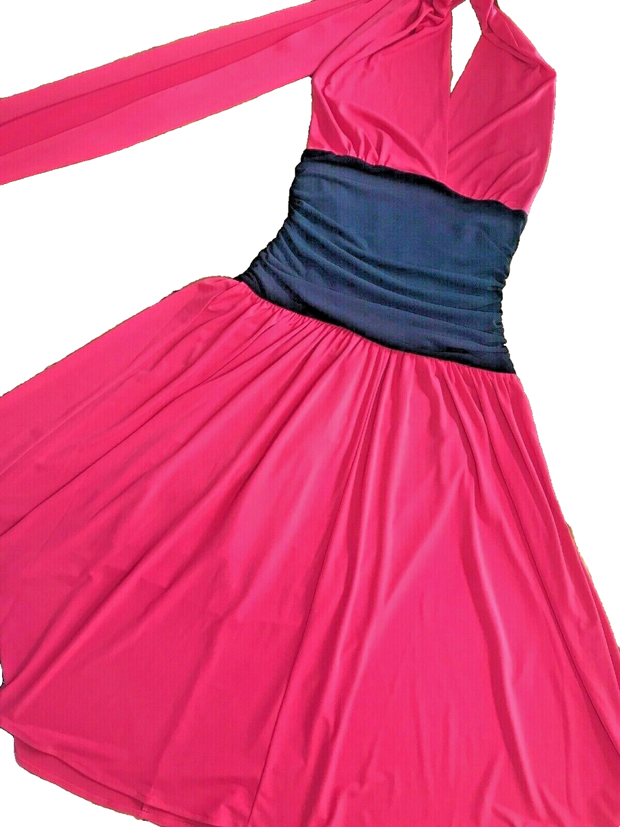 Falchi Chi Women's Size 6 Pink Ruched Pleated Halter Dress Marilyn Monroe  Style | eBay