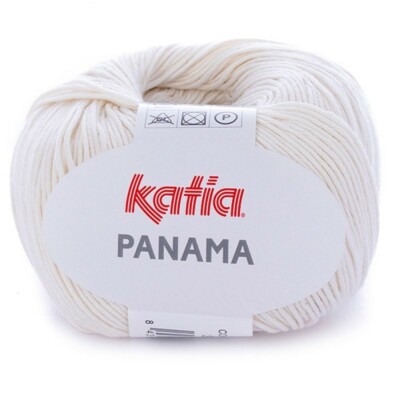 Panama von Katia - cremeweiß (3) - 100% Baumwolle - 50 g /.ca.180 m Wolle 