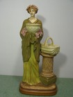 AMPHORA ART NOUVEAU STATUE No. 5112 LADY WITH BOWL AUSTRIA CZECHOSLOVAKIA — photo 1