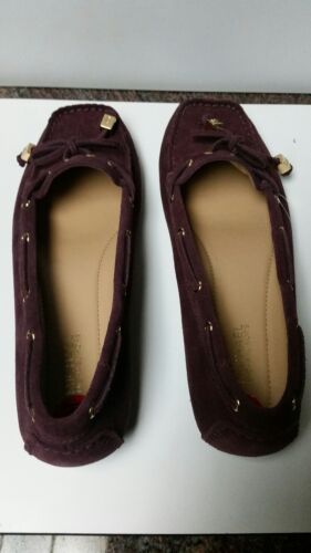 MICHAEL KORS Suede Plum Flat Loafers SIZE 6 NWT - Picture 2 of 3