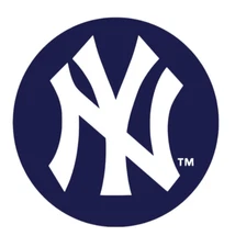 New York Yankees Blue Circle Logo - All Weather Vinyl Decal Multiple Sizes MLB