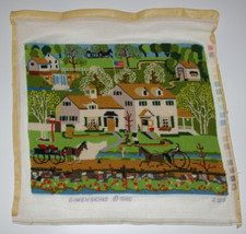Dimensions 1980 Completed Needlepoint Charles Wysocki White House Inn