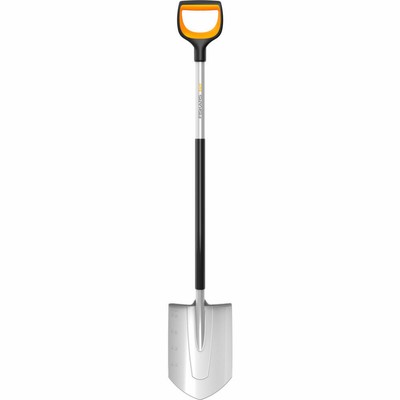 Fiskars Gärtnerspaten Xact spitz, Spaten, Schaufel, Stahl, Kunststoff,120 cm