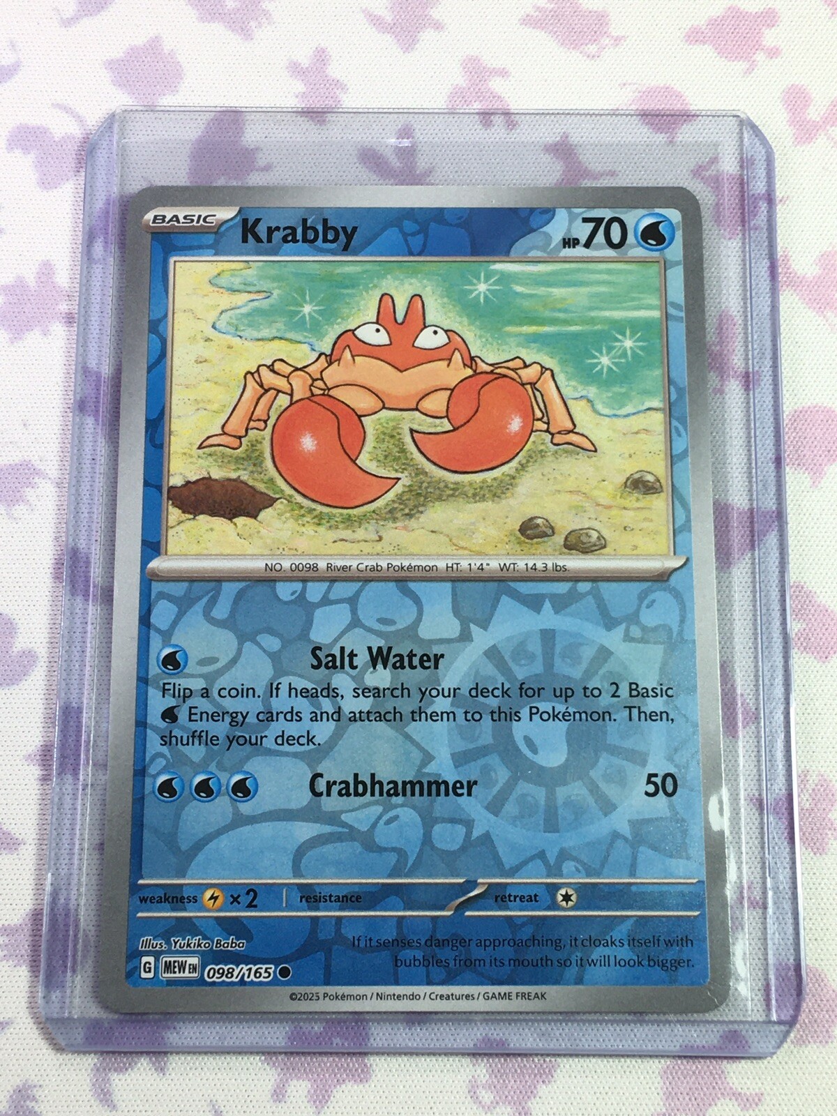 Krabby 98/165 Reverse Holo NM Scarlet & Violet - 151 Pokémon Card