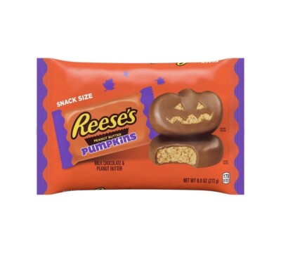 REESE'S Milk Chocolate Peanut Butter Snack Size Halloween Candy Bag 9.6 oz 3 bag