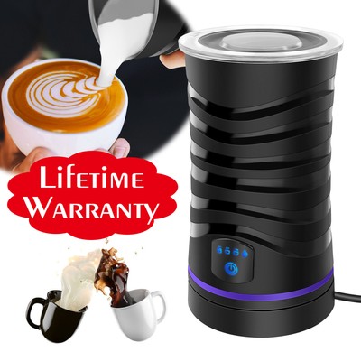 Electric Milk Frother Warmer Touch Screen Automatic Hot Cold Foam Maker 4 IN 1