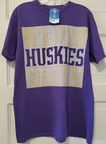 NWT Men's University of Washington Huskies CHAMPS T-Shirt Sz S/P. UDUB FOOTBALL 