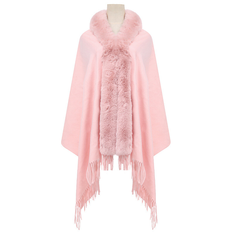 Winter Coat Shawl Jacket Hood Faux Fur Scarf Collar Overcoat Necks Down Coat Accessories