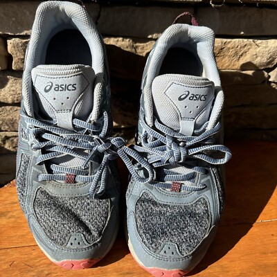 ASICS Gel-Venture6 Grey/Pink Training Walking Shoes Sz 9 F821018 Great Condition