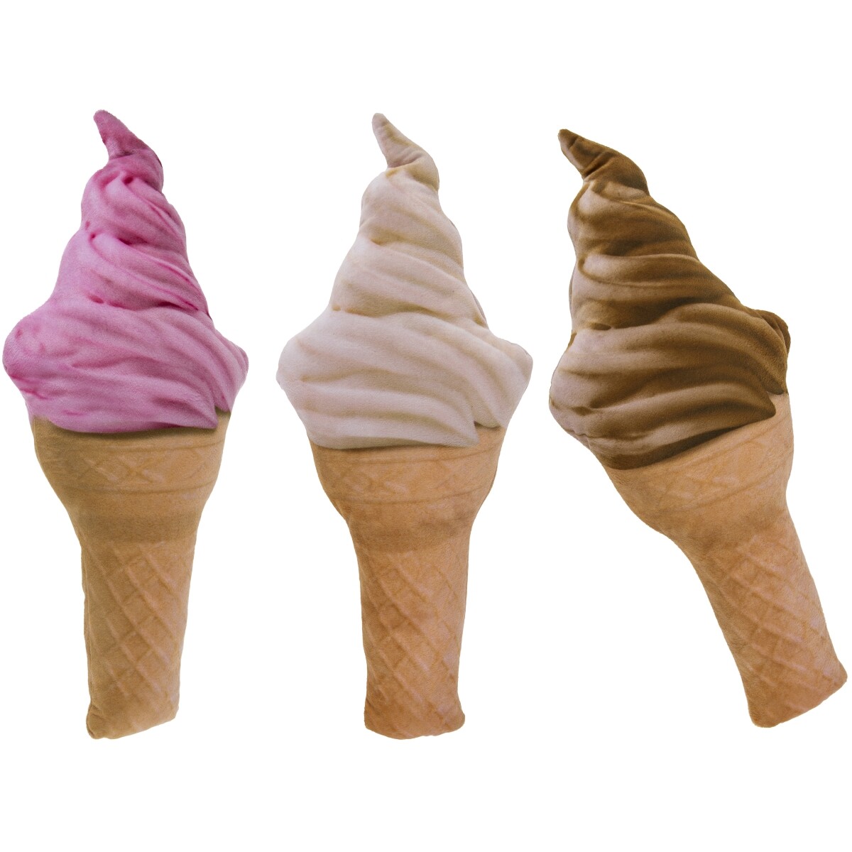 1x Deko-Kissen Dekokissen Kopfkissen "Ice Cream" - ca. 39 cm - 3-farbig sortiert