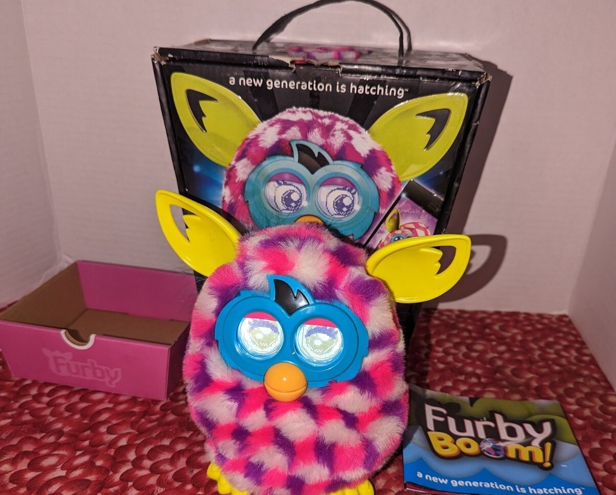 Furby Boom 2012 Purple White Pink Interactive Toy Pet by